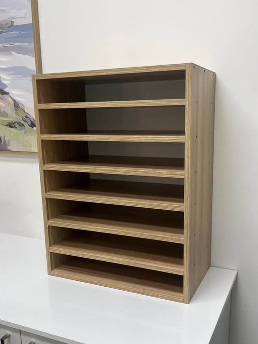 Custom Oak Office Storage Shelf