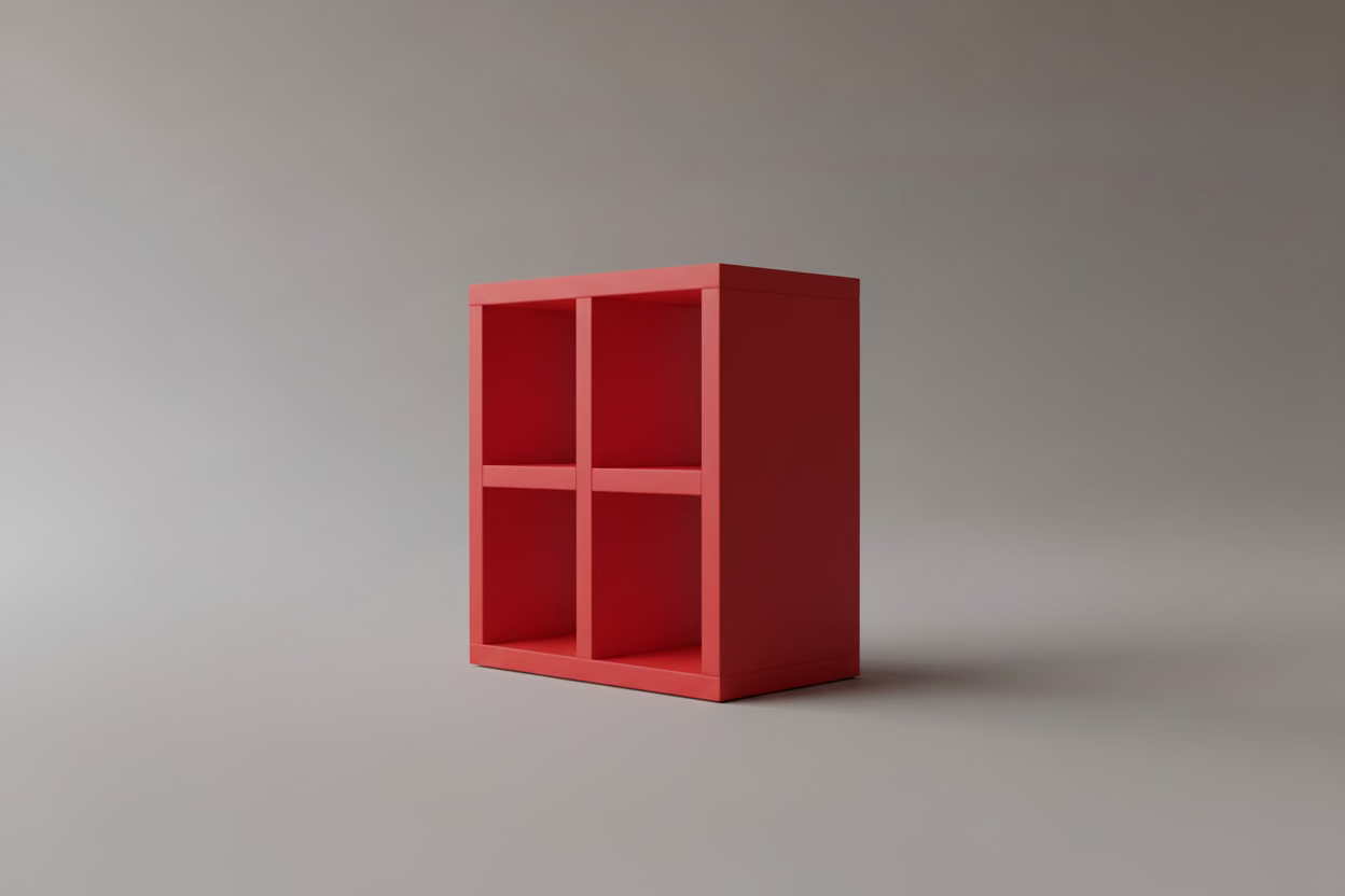 Open Shelf Cabinet – 4 Compartment – Custom Made