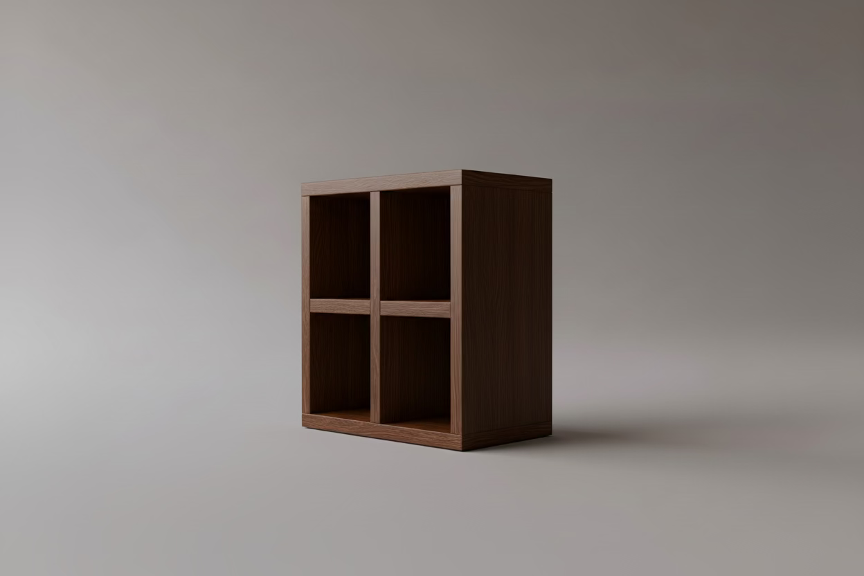 Open Shelf Cabinet – 4 Compartment – Custom Made