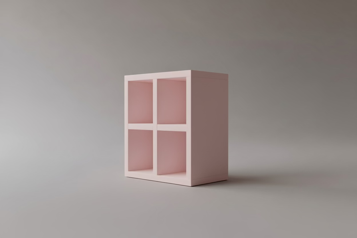 Open Shelf Cabinet – 4 Compartment – Custom Made