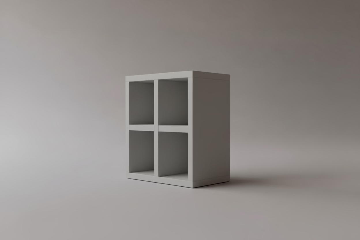 Open Shelf Cabinet – 4 Compartment – Custom Made