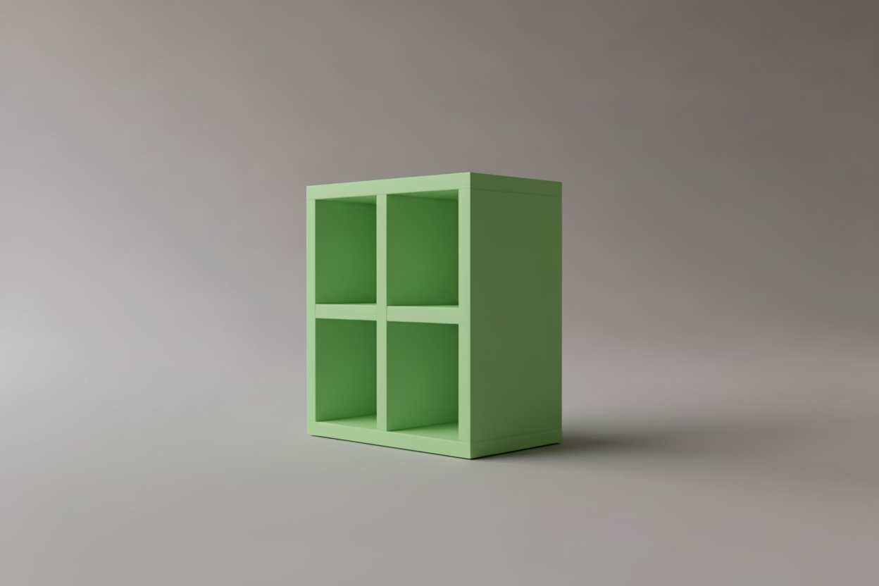 Open Shelf Cabinet – 4 Compartment – Custom Made